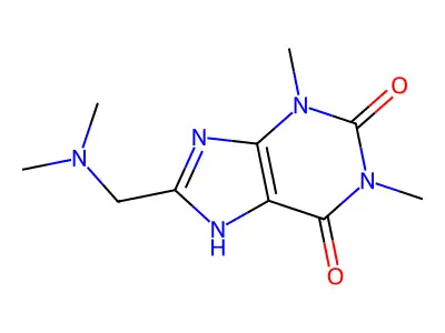 8-((dimethylamino)methyl)-1,3-dimethyl-1H-purine-2,6(3H,7H)-dione structure