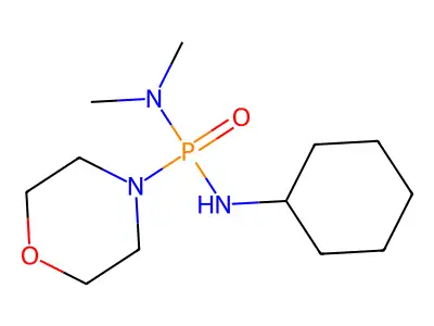 N'-Cyclohexyl-N,N-dimethyl-P-morpholin-4-ylphosphonic diamide structure