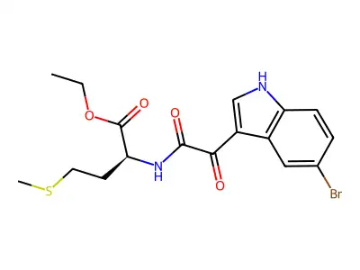 Methionine, N-((5-bromo-3-indolyl)oxalyl)-, ethyl ester structure