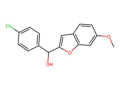 2-Benzofuranmethanol, alpha-(4-chlorophenyl)-6-methoxy- structure