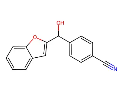 Benzonitrile, 4-(2-benzofuranylhydroxymethyl)- structure
