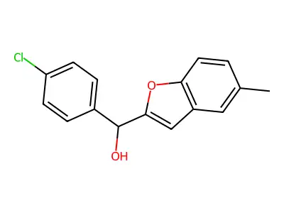 (4-Chlorophenyl)(5-methyl-1-benzofuran-2-yl)methanol structure