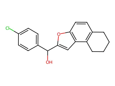 alpha-(4-Chlorophenyl)-6,7,8,9-tetrahydronaphtho(2,1-b)furan-2-methanol structure
