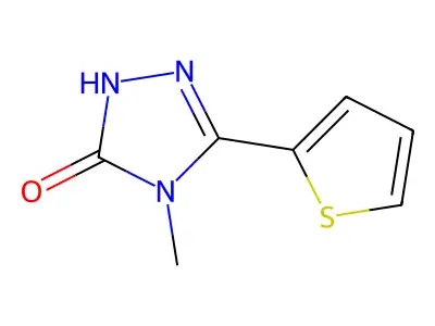 3H-1,2,4-Triazol-3-one, 2,4-dihydro-4-methyl-5-(2-thienyl)- structure
