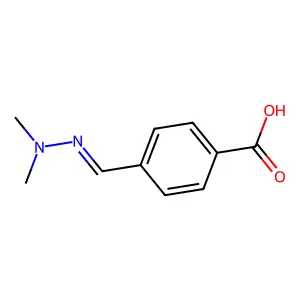 Benzoic acid, 4-[(dimethylhydrazono)methyl]- structure