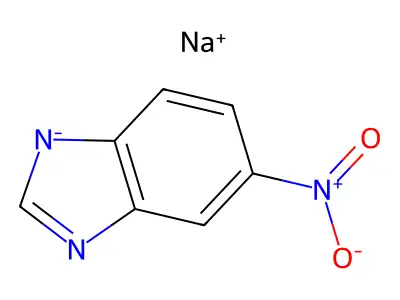 1H-Benzimidazole, 6-nitro-, sodium salt (1:1) structure