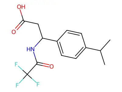 3-(4-Isopropylphenyl)-3-[(2,2,2-trifluoroacetyl)amino]propanoic acid structure