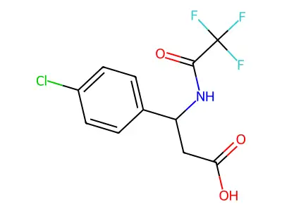 3-(4-Chlorophenyl)-3-(2,2,2-trifluoroacetamido)propanoic acid structure