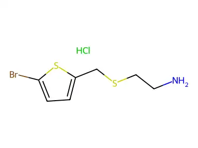 2-(((5-Bromothiophen-2-yl)methyl)thio)ethan-1-amine structure