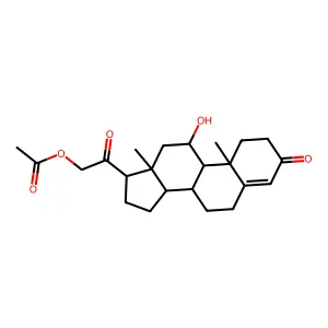 Pregn-4-ene-3,20-dione, 21-(acetyloxy)-11-hydroxy-, (11beta)- structure
