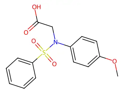 N-(4-Methoxyphenyl)-N-(phenylsulfonyl)glycine structure