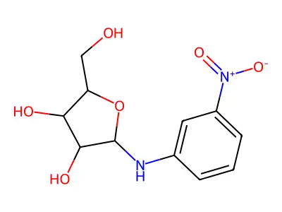2-(Hydroxymethyl)-5-[(3-nitrophenyl)amino]oxolane-3,4-diol structure