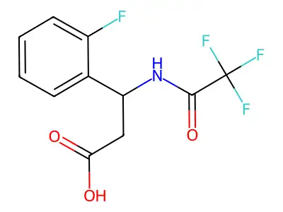 3-(2-fluorophenyl)-3-[(2,2,2-trifluoroacetyl)amino]propanoic Acid structure