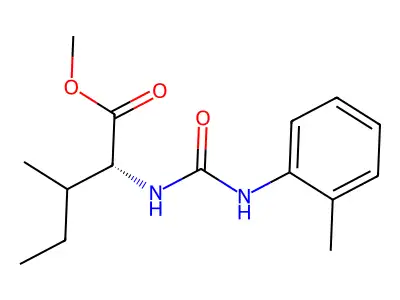 Methyl 3-methyl-2-[(2-methylphenyl)carbamoylamino]pentanoate structure
