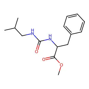 (S)-methyl 2-(3-isobutylureido)-3-phenylpropanoate structure