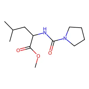 (S)-methyl 4-methyl-2-(pyrrolidine-1-carboxamido)pentanoate structure