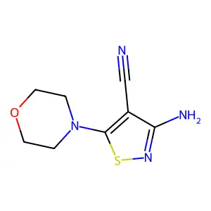 3-Amino-5-morpholin-4-yl-1,2-thiazole-4-carbonitrile structure