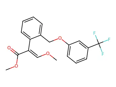 (E)-2-[3-(trifluoromethyl)phenoxymethyl]phenyl-3-methoxyprop enoate structure