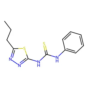 Thiourea, N-phenyl-N'-(5-propyl-1,3,4-thiadiazol-2-yl)- structure