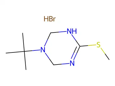 3-(Tert-butyl)-6-(methylthio)-1,2,3,4-tetrahydro-1,3,5-triazine hydrobromide structure