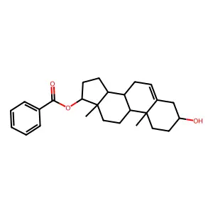 Androstenediol 17-benzoate structure