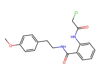 2-(2-chloroacetamido)-N-[2-(4-methoxyphenyl)ethyl]benzamide structure
