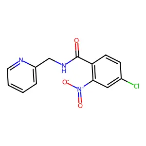 4-chloro-2-nitro-N-(pyridin-2-ylmethyl)benzamide structure