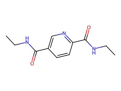 N,N'-diethylpyridine-2,5-dicarboxamide structure
