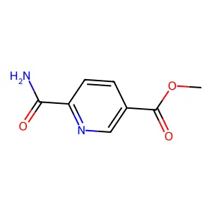 3-Pyridinecarboxylic acid, 6-(aminocarbonyl)-, methyl ester structure
