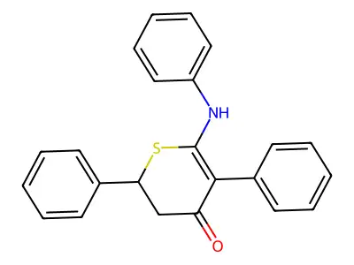 6-anilino-2,5-diphenyl-2,3-dihydro-4H-thiopyran-4-one structure