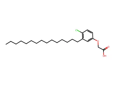 Acetic acid, (4-chloro-3-pentadecylphenoxy)- structure