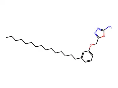 1,3,4-Oxadiazol-2-amine, 5-((3-pentadecylphenoxy)methyl)- structure