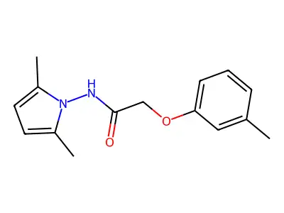 Acetamide, N-(2,5-dimethyl-1H-pyrrol-1-yl)-2-(3-methylphenoxy)- structure