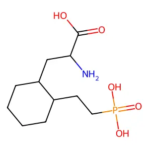 alpha-Amino-2-(2-phosphonoethyl)cyclohexanepropanoic acid structure