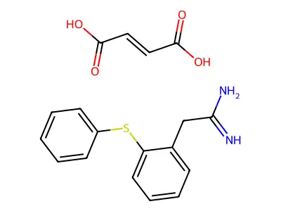 But-2-enedioic acid;2-(2-phenylsulfanylphenyl)ethanimidamide structure