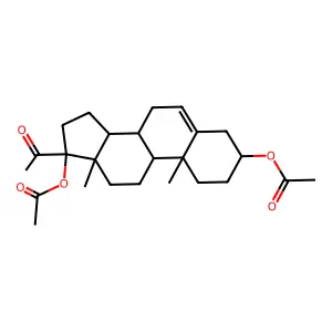 3beta,17-Dihydroxypregn-5-en-20-one 3,17-di(acetate) structure