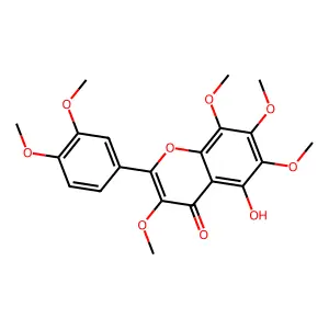 5-Hydroxy-3,6,7,8,3',4'-hexamethoxyflavone structure