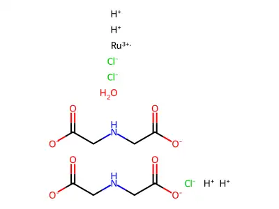 iminodiacetic acid-ruthenium (III) complex structure