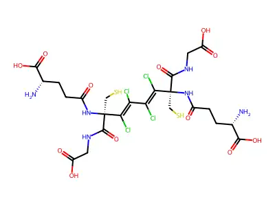 1,4-(bis-glutathion-S-yl)-1,2,3,4-tetrachloro-1,3-butadiene structure