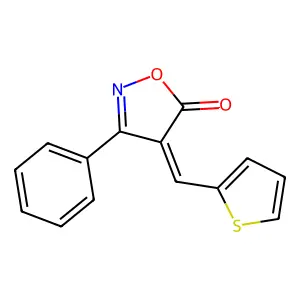 5(4H)-Isoxazolone, 3-phenyl-4-(2-thienylmethylene)-, (Z)- structure
