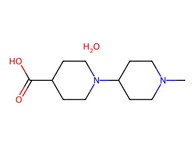 1-(1-Methylpiperidin-4-yl)piperidine-4-carboxylic acid sesquihydrate structure