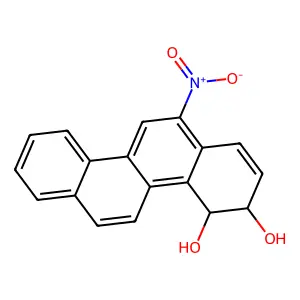 trans-9,10-Dihydro-9,10-dihydroxy-6-nitrochrysene structure