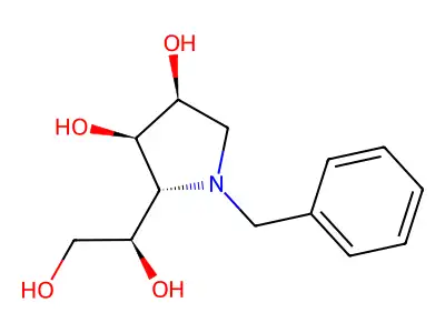N-Benzyl-1,4-dideoxy-1,4-imino-D-allitol structure