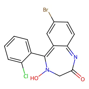 7-Bromo-5-(2-chlorophenyl)-1,3-dihydro-2H-1,4-benzodiazepin-2-one 4-oxide structure