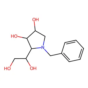 N-Benzyl-1,4-dideoxy-1,4-imino-D-glucitol structure