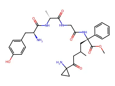 Enkephalin-leu methyl ester, ala(2)-cyclopropyl-phe(4)- structure