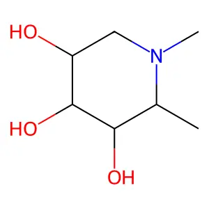 N-Methyl-1,5-dideoxy-1,5-imino-L-fucitol structure