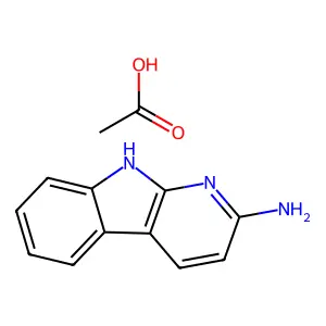 2-Amino-9H-pyrido(2,3-b)indole acetate structure