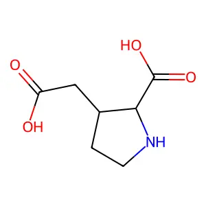 2-Carboxy-3-pyrrolidineacetic acid structure