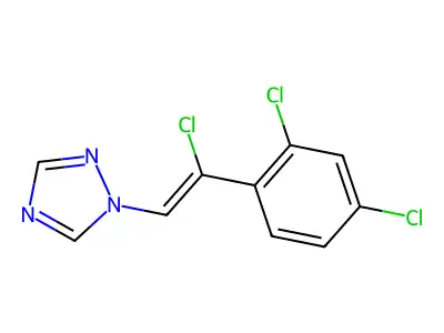 1-[2-Chloro-2-(2,4-dichlorophenyl)ethenyl]-1,2,4-triazole structure